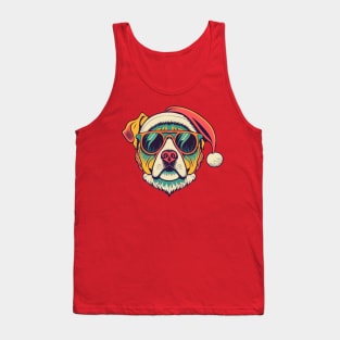 Christmas Dog Santa Tank Top